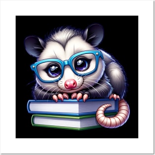 Opossum Book Nerd Posters and Art